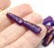 17x6mm Long cobalt blue triangle beads copper flakes Czech glass, 10Pc