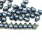 4x6mm Blue gray rustic small drops czech glass 40pc