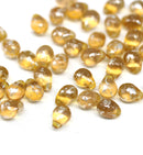 5x7mm Light brown teardrops, czech glass beads Silver wash