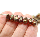 6x9mm Dark red czech glass teardrop beads