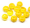 6x9mm Dark yellow Czech glass fire polished rondelle beads - 12Pc