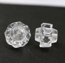 13x15mm Crystal clear crown czech glass fire polished large bicones 