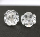 13x15mm Crystal clear crown czech glass fire polished large bicones 