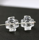 13x15mm Crystal clear crown czech glass fire polished large bicones 