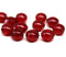 6x8mm Dark red Czech glass fire polished rondelle beads - 12Pc