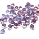 5x7mm Blue purple glass drops, czech teardrop beads - 50pc