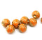 Orange fruit Czech glass fruit beads tangerine gold wash 8pc