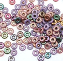 4mm Purple Czech Glass Ring Beads mix tine rondels, 150pc