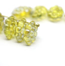 Yellow grape fruit Czech glass beads