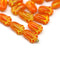 12x8mm Orange tulip Czech glass beads, 20Pc