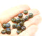 5x8mm Dark green Czech glass beads picasso rondels, 20Pc