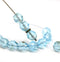8mm Aqua blue Czech glass round fire polished beads aventurine 15pc