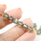 6mm Blue green cathedral Czech glass beads picasso 20Pc