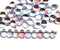 4x6mm Blue purple small czech glass teardrop beads - 50Pc