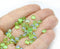 3x5mm Grass green AB dinish rondelle beads, czech glass, 50pc