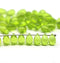 6x9mm Light olive green czech glass teardrop beads 40pc