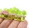 6x9mm Light olive green czech glass teardrop beads 40pc