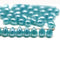 5x7mm Sea blue glass drops, luster, czech teardrop beads, 50pc