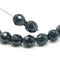 10mm Dark montana blue round czech glass fire polished ball beads - 10Pc