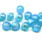 9mm Aqua blue bicone AB finish czech glass beads - 15Pc