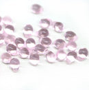 5x7mm Rose pink glass drops, czech teardrop beads - 30pc