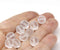 10mm Frosted clear Czech glass fire polished 10pc