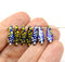 5x16mm Floral ornament dagger czech glass beads - 10pc