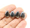 13x10mm Large flat gunmetal black puffy drops czech glass beads 10Pc