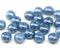 5x7mm Blue montana Czech glass fire polished rondelle beads, 20pc