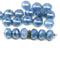 5x7mm Blue montana Czech glass fire polished rondelle beads, 20pc