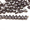 4x6mm Dark red silver wash teardrop Czech glass beads, 50Pc