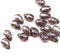 6x9mm Dark orange czech glass teardrop beads, silver wash 20pc