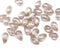 6x9mm Pale pink czech glass teardrop beads silver wash - 30pc