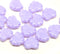 11x13mm Lilac maple leaf beads opaque light purple, 15pc