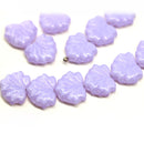 11x13mm Lilac maple leaf beads opaque light purple, 15pc