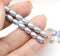 7x5mm Silver czech glass rice oval beads 30pc