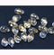 6x9mm Clear gold flakes czech glass teardrop beads, 20pc