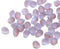5x7mm Frosted blue purple teardrops czech glass beads, 50pc