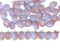 5x7mm Frosted blue purple teardrops czech glass beads, 50pc