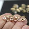 6x9mm Clear gold flakes czech glass teardrop beads, 20pc