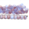 4x6mm Frosted glass blue purple small drops czech teardrop beads 50Pc