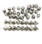 6mm Fancy small bicone beads light grey metallic luster 50Pc