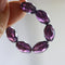 12x8mm Dark purple barrel Czech glass fire polished oval beads luster, 6Pc