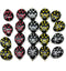 14x11mm Black ladybug Czech glass beads 15pc per color