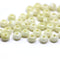3x5mm Pale yellow czech glass beads spacers, luster - 40pc