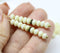 3x5mm Pale yellow czech glass beads spacers, luster - 40pc