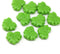 11x13mm Green maple leaf Czech glass beads 10pc