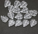 12x10mm Crystal clear Czech glass beads, 15Pc