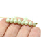 5x7mm Sage green czech teardrop beads 40pc