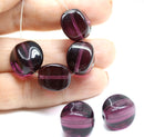 15mm Large oval cube Czech glass beads, 4pc